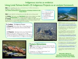 Indigenous stories as evidence: Using Linda Tuhiwai-Smith's 25 Indigenous Projects as an analysis framework