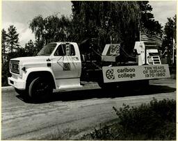 Cariboo College parade float: Ten years of service 1970-1980