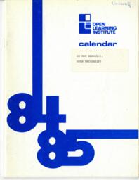 Open Learning Institute calendar 1984-1985