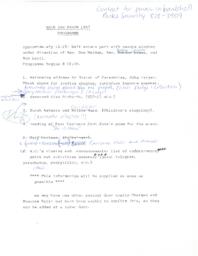 Walk for peace 1987 programme (draft)