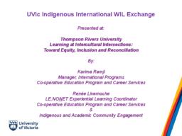 UVic Indigenous international WIL exchange