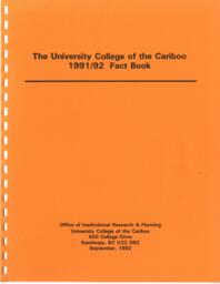 The University College of the Cariboo fact book 1991-1992