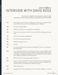 Interview with David Ross