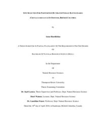 Site selection for parturition by gravid female rattlesnakes (Crotalus oreganus) in Osoyoos, British Columbia