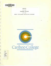 Report on the program review of the early childhood education program