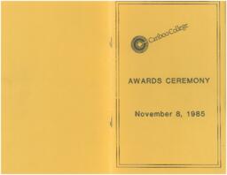 Cariboo College awards ceremony 1985