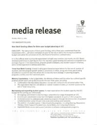New Block Funding Allows for Three-Year Planning at UCC