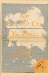 Not with our lives you don't!: Nuclear disarmament