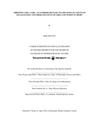 Throwing like a girl: An interdisciplinary examination of agents of socialization and their influence on girls and women in sports