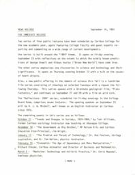 "1984" theme and the discoveries in science and technology are the focus on two free public lecture series