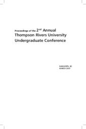 Proceedings of the 2nd Annual Thompson Rivers University Undergraduate Conference