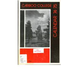 Cariboo College Calendar 1974-1975