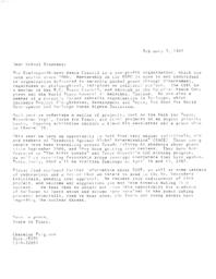 Letter to school trustees about Students Against Global Extermination's tentative visit to Kamloops