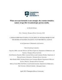 When an exact formula is not enough: The counter-intuitive nature of gas flow in anisotropic porous media
