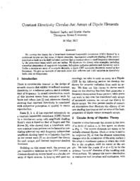 Constant directivity circular-arc arrays of dipole elements