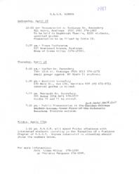 S.A.G.E. agenda (draft #2)