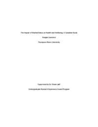 The impact of marital status on health and wellbeing: A Canadian study