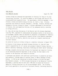Appointment of directors for three of four instructional divisions