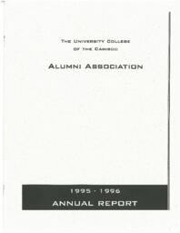 The University College of the Cariboo alumni association annual report 1995-1996