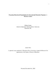 Preparing educational organizations for international education programs: A Mexican context
