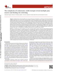 The complexity of cormorants: Stable isotopes reveal multiple prey sources and feeding site switching