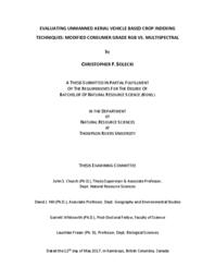 Evaluating unmanned aerial vehicle based crop indexing techniques