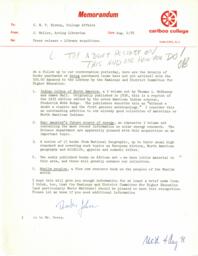 Library acquisitions from monetary donations from the Kamloops and District Committee for Higher Education