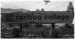 Cariboo College sign