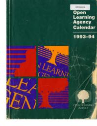 Open Learning Agency Calendar 1993-1994