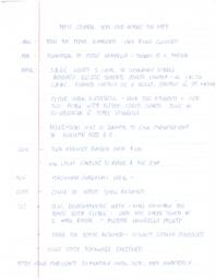 Peace council year-end report for 1987 (Handwritten)