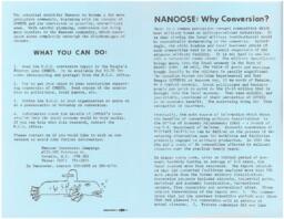 Nanoose: Why conversion?