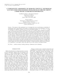 A comparative assessment of seedling survival and biomass accumulation for fourteen wetland plant species grown under minor water-depth differences