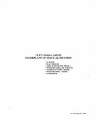 UCC / Canada Games: Floorplans of space allocation