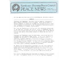 Kamloops-Shuswap peace council peace news #47