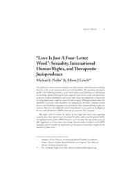 “Love is just a four-letter word”: Sexuality, international human rights, and therapeutic jurisprudence