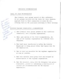 Convention recommendations