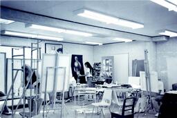 Visual arts students at work