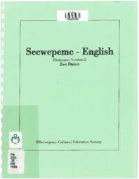 Secwepenc - English Dictionary Version 2: Eastern Dialect