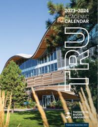 Thompson Rivers University Calendar 2023-2024 (September edition)