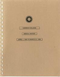 Cariboo College annual report 1989-1990