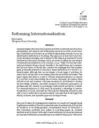 Reframing internationalization