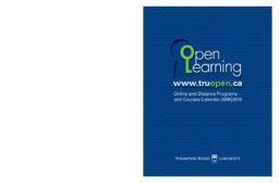 Thompson Rivers University Open Learning calendar 2009-2010