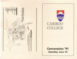 Cariboo College convocation '91: Saturday, June 15