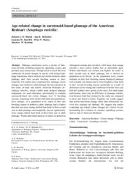 Age-related change in carotenoid-based plumage of the American Redstart (Setophaga ruticilla)