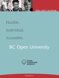 BC Open University Calendar 2002-2003