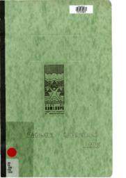 City of Kamloops department of parks and recreation: Facility inventory 1978