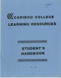 Cariboo College learning resources student's handbook