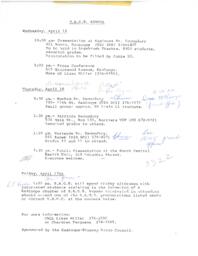 S.A.G.E. agenda (draft)
