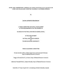 Novel and conventional control of Linaria genistifolia ssp. Dalmatica in a semi-arid grassland of British Columbia's southern interior