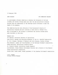 New agricultural sciences program